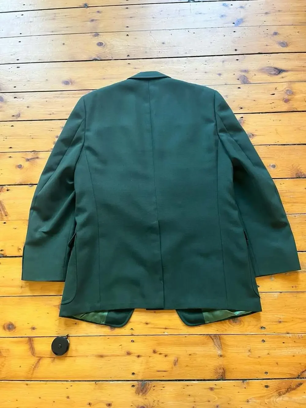 Kingsridge Miller Bros Forest Green Blazer Sport Coat Jacket Gold Buttons 40R